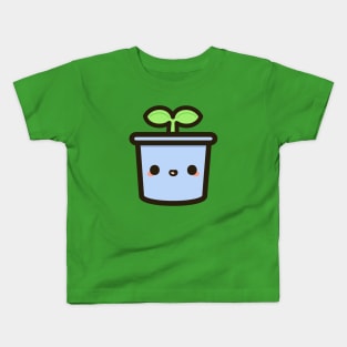 Cute sprout in pot Kids T-Shirt